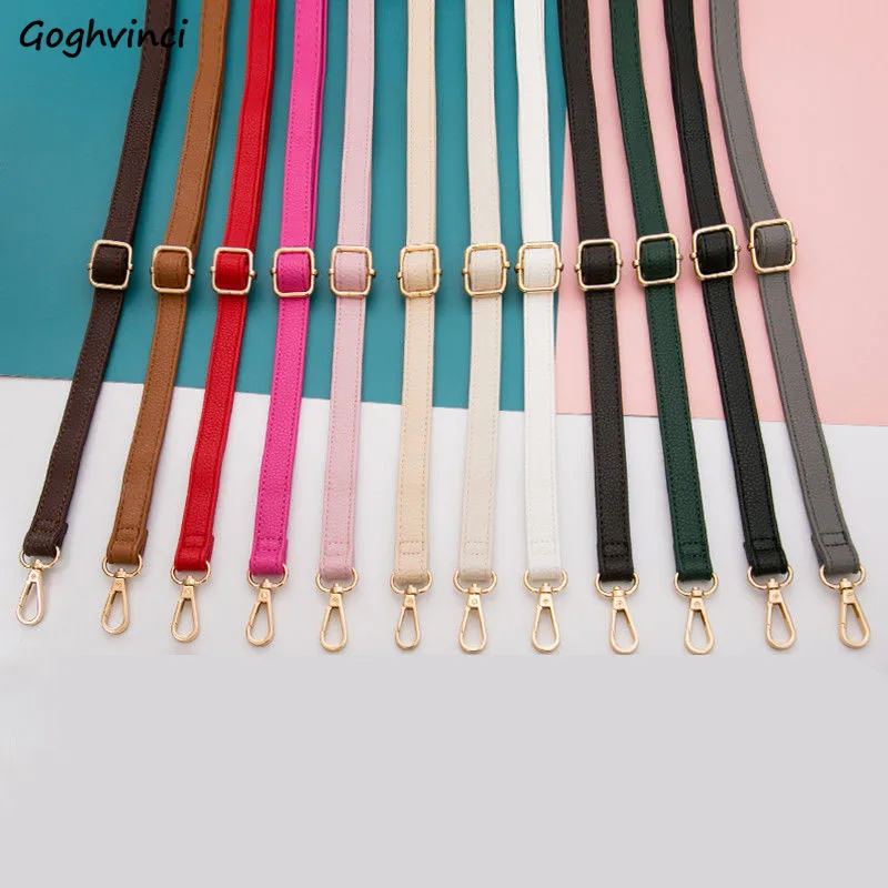 

Women PU Leather Colorful Rainbow Bag Parts Simple Retro Long Adjustable Handbags Strap Leisure Accessories Fashion Chic Female