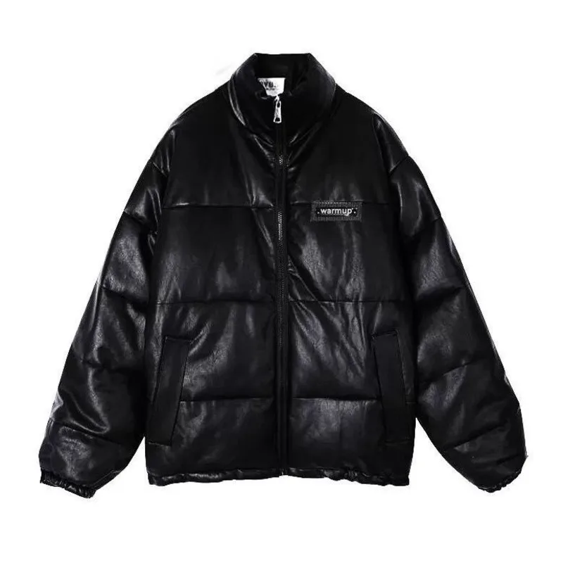Leather Jacket Bomber Ins Chic Basic Korean Parka Feminina Coat Women Plus Size Puffer Oversize Harajuku Snow Wear