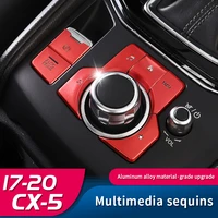 multimedia buttons sequins cover for mazda cx 5 cx5 2017 2018 2019 2020 car interior accessories