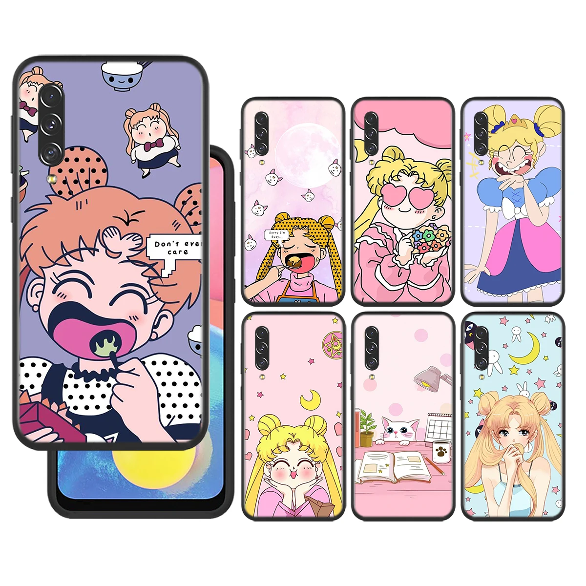 

Kawaii Cartoon Girl For Samsung Galaxy A90 A80 A70 A60 A50 A40 A30 A20S A20E A10 A10E A10S S8 S7 S6 Edge Phone Case