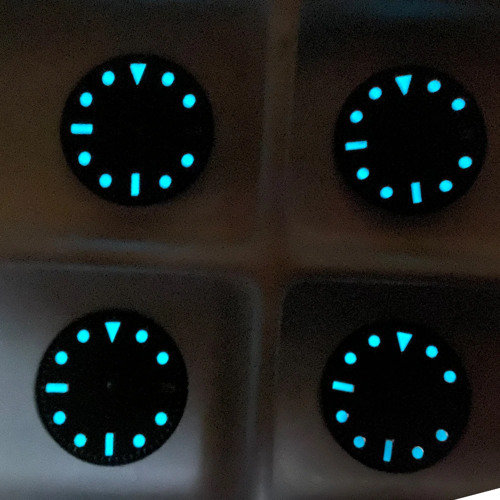 

Watch Accessories 28.5mm Green Luminous Single Lens Dial For NH35/36 Movement NH35 Dial