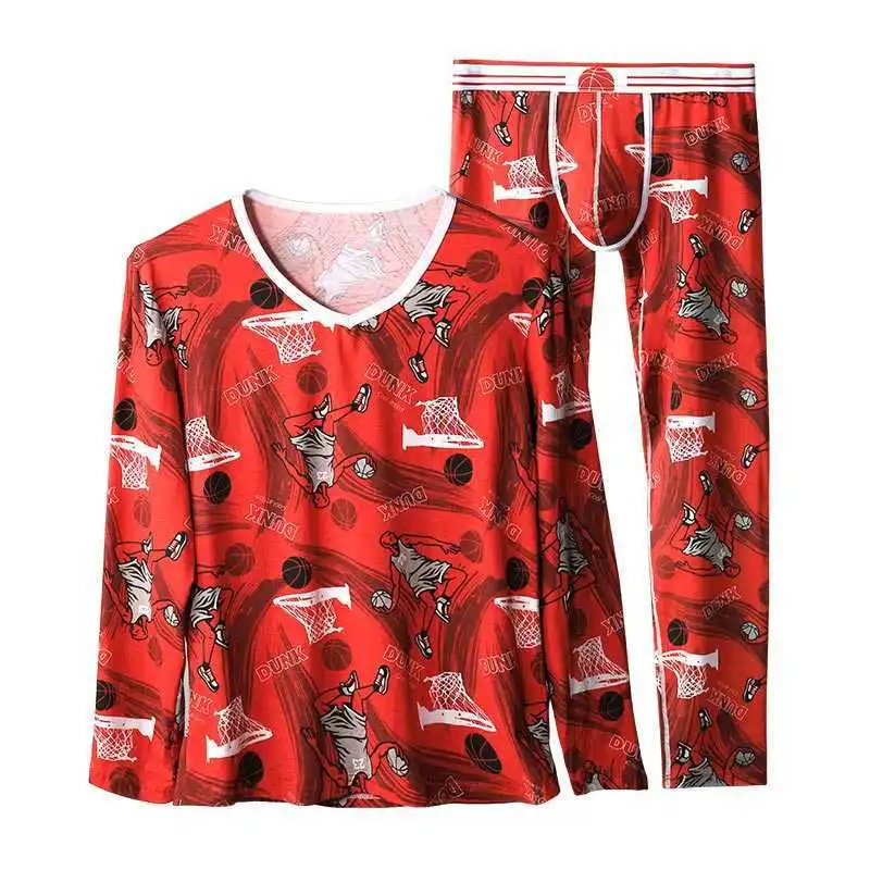 

1pcs Men's warm underwear set autumn clothes autumn pants men's cold-proof cotton middle-aged youth round collar cotton sweater