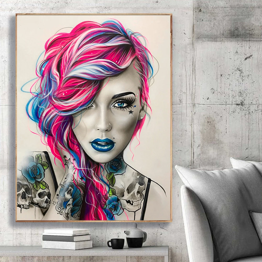 

Diamond painting DIY diamond embroidery domineering girl tattoo diamond painting cross stitch rhinestone mosaic decoration gift