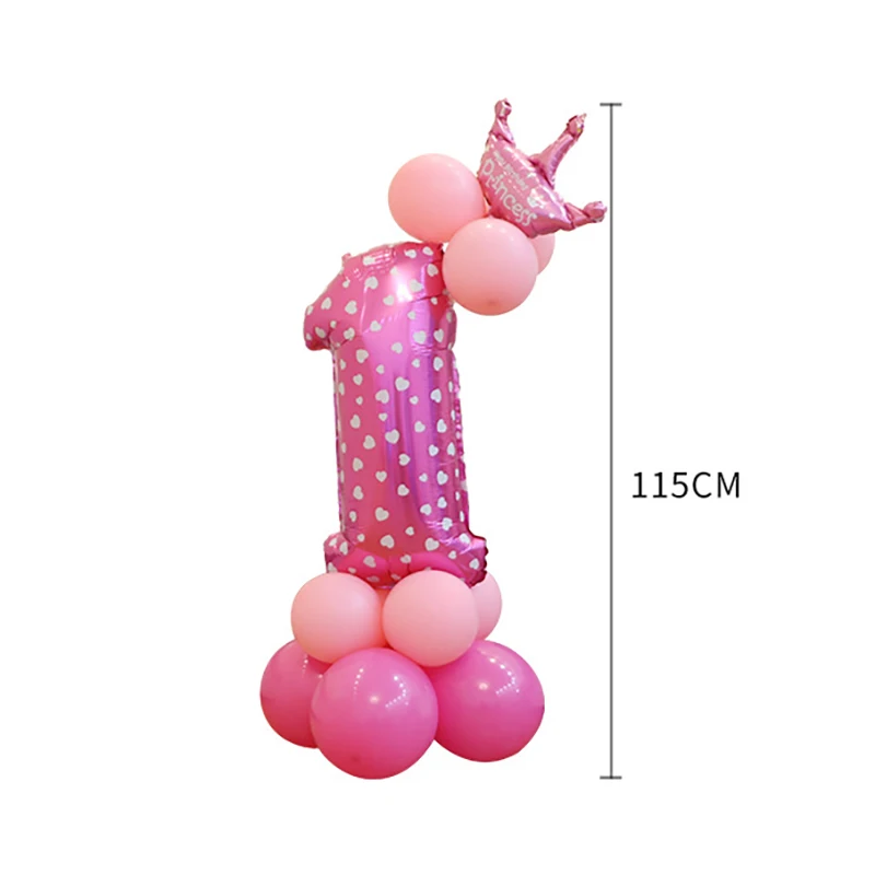 

1Set Digital Balloon Number Foil Blue Pink Super big Balloons Boy Girl Birthday Wedding Christmas Festival Ball Party Decoration