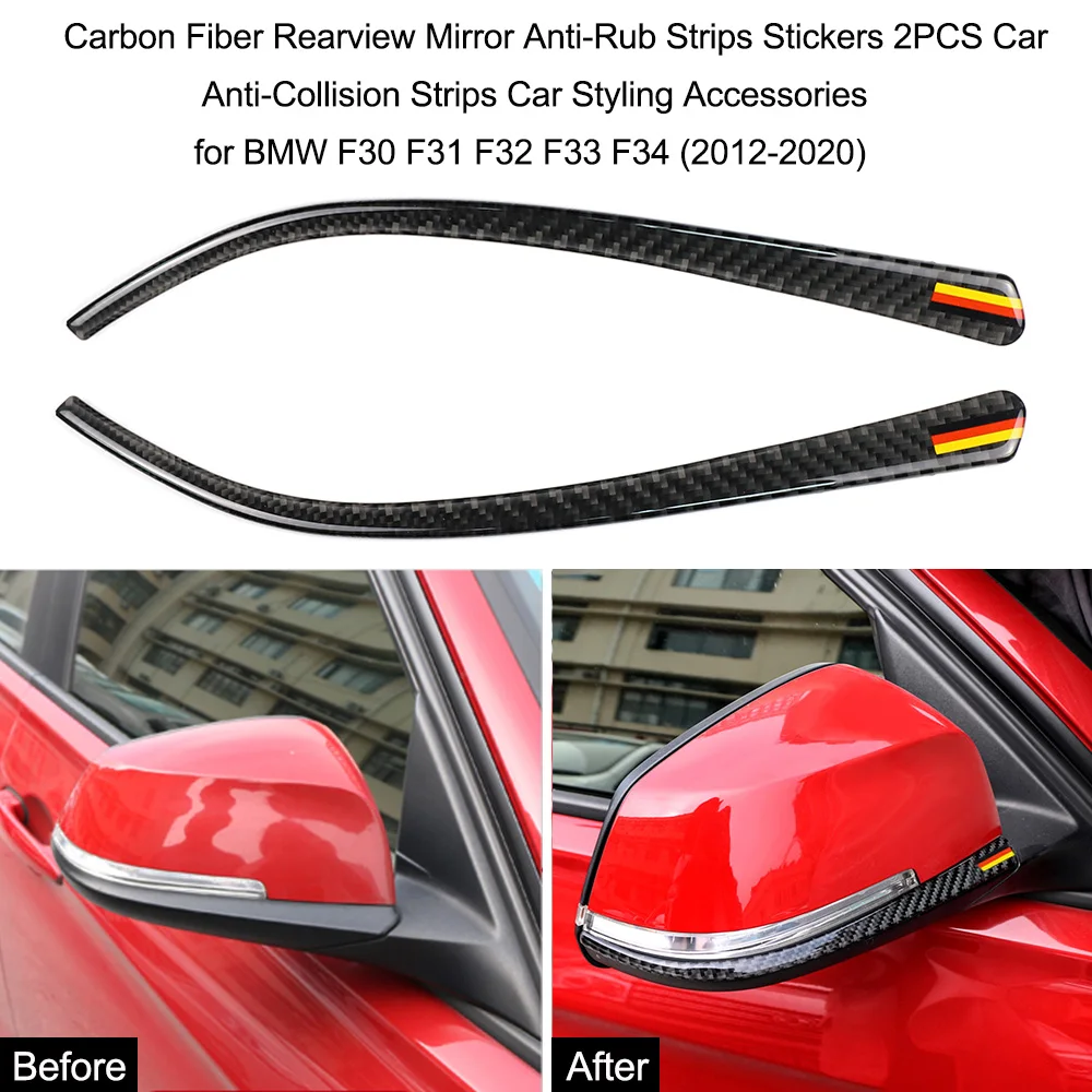 Углеродное волокно зеркало заднего вида фары брови анти потертые полоски