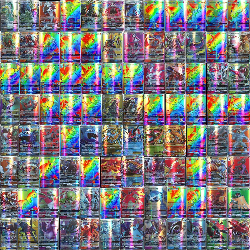 

300pcs/set GX EX MEGA Shining Pokemon Cards Battle Carte Trading Cards Game Sun Moon Solgaleo Lunala Mewtwo Card Kids Toys