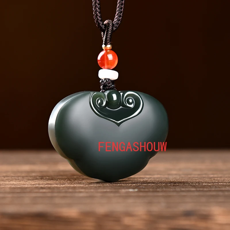 

Hot Selling Natural Jade Cyan Ruyi Lock Pendant Charm Jewellery Hand-Carved Pendant for Women Men Fashion Accessies