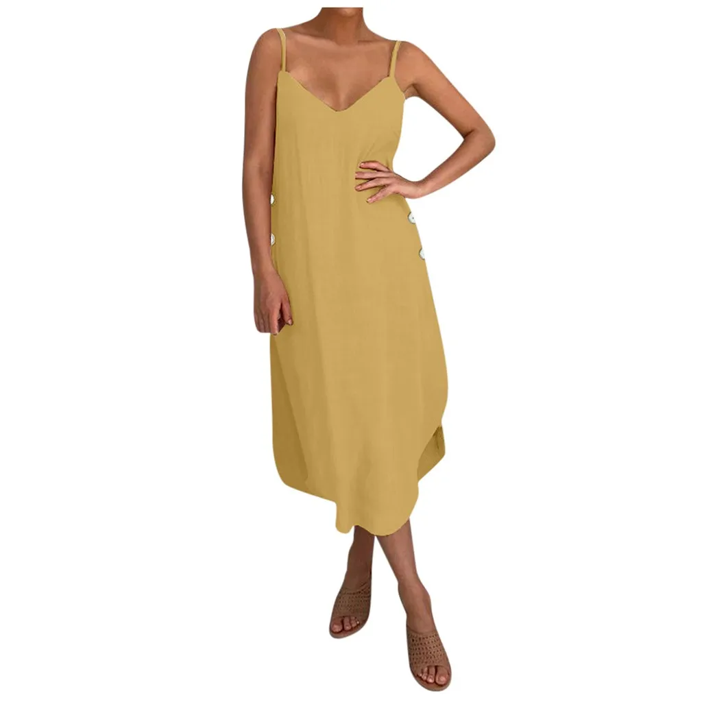 Women Sexy Low Cut Irregular dress Loose leisure Dress Elegant Party Dresses Vestidos Mujer De Verano #j4s | Женская одежда