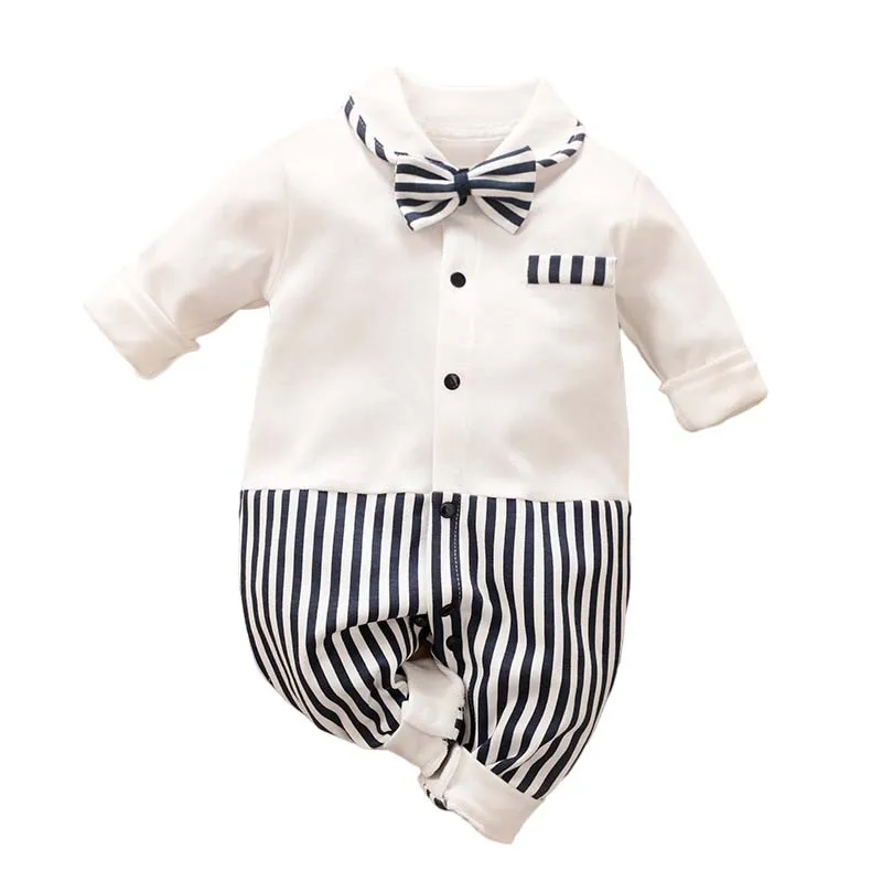 

Baby Boys Clothes For Newborns Jumpsuit Kids Baby Boys Clothing Bowtie Gentleman Children's Overalls Soft Baby's Rompers
