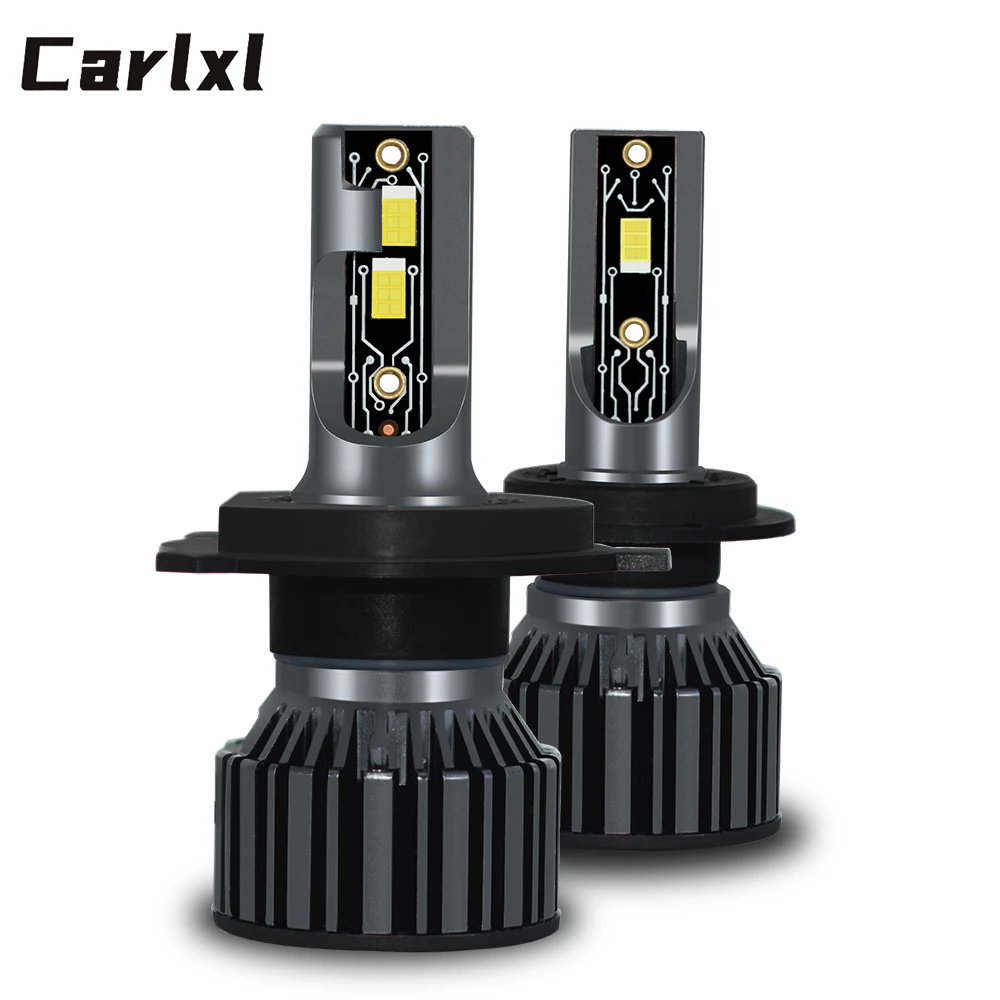 Carlxl 6000K 8000K H1 H7 H4 светодиодный HB3 HB4 9005 9006 H3 H11 9012 H13 9004 9007 Светодиодная лампа для автомобильных фар Противотуманные фары CSP 12 В