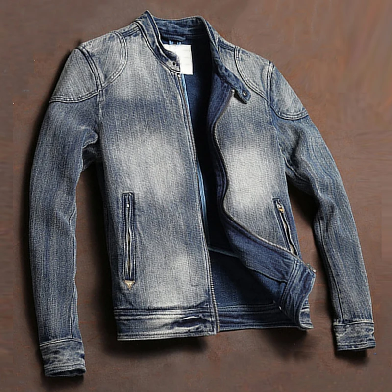 

Outerwear Coat Mens Denim Jacket and Coats Vintage Biker Streetwear European Style Autos Mans Jean Jackets Plus Size XXXL A755