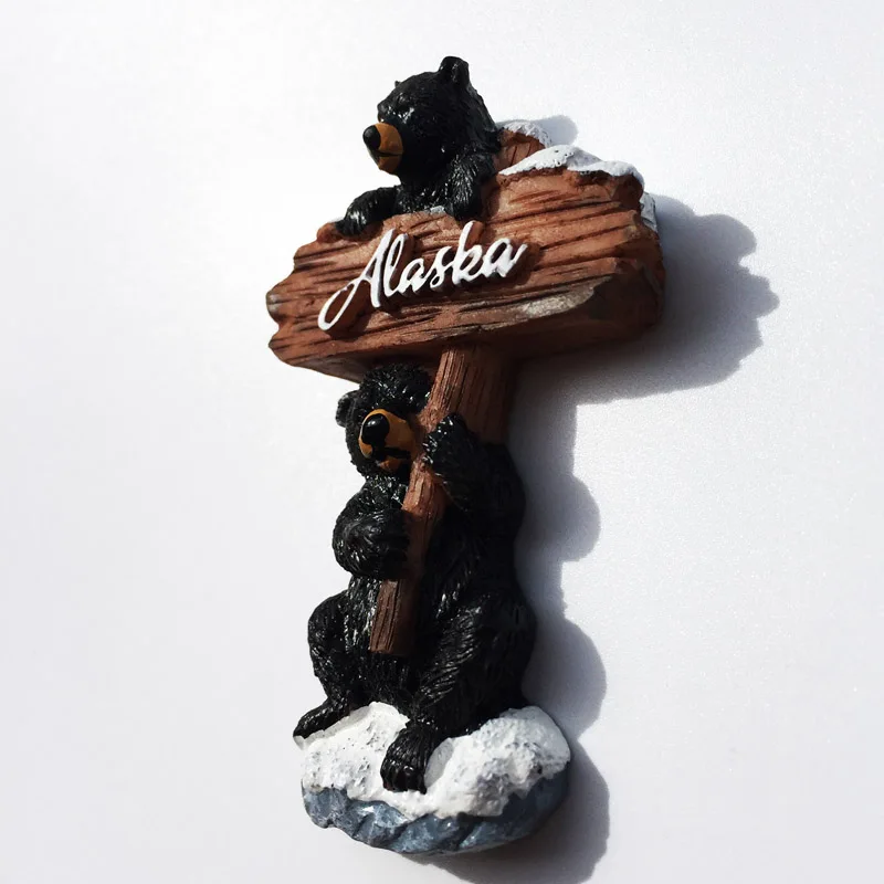 Магнит на холодильник (Аляска США) креативный для путешествий памятных поделок 3D