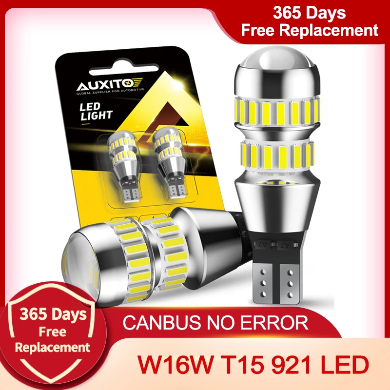 2x W16W LED Canbus No OBC Error Bulbs 921 912 T15 LED Backup Light Car Reverse Parking Lamp Xenon White Error free Car Lights