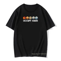 mens t shirt occupy mars galaxy space yuri gagarin cccp russia tshirt for men high quality casual print new tops t shirt