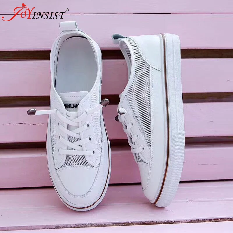 Женская обувь сезон весна-лето женская белая Повседневная дышащая на плоской