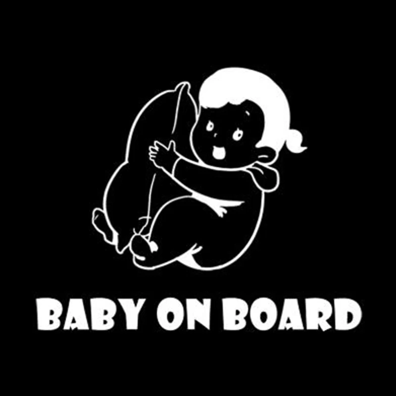 Черный/серебристый Забавный детский на борту предупредительный знак задняя