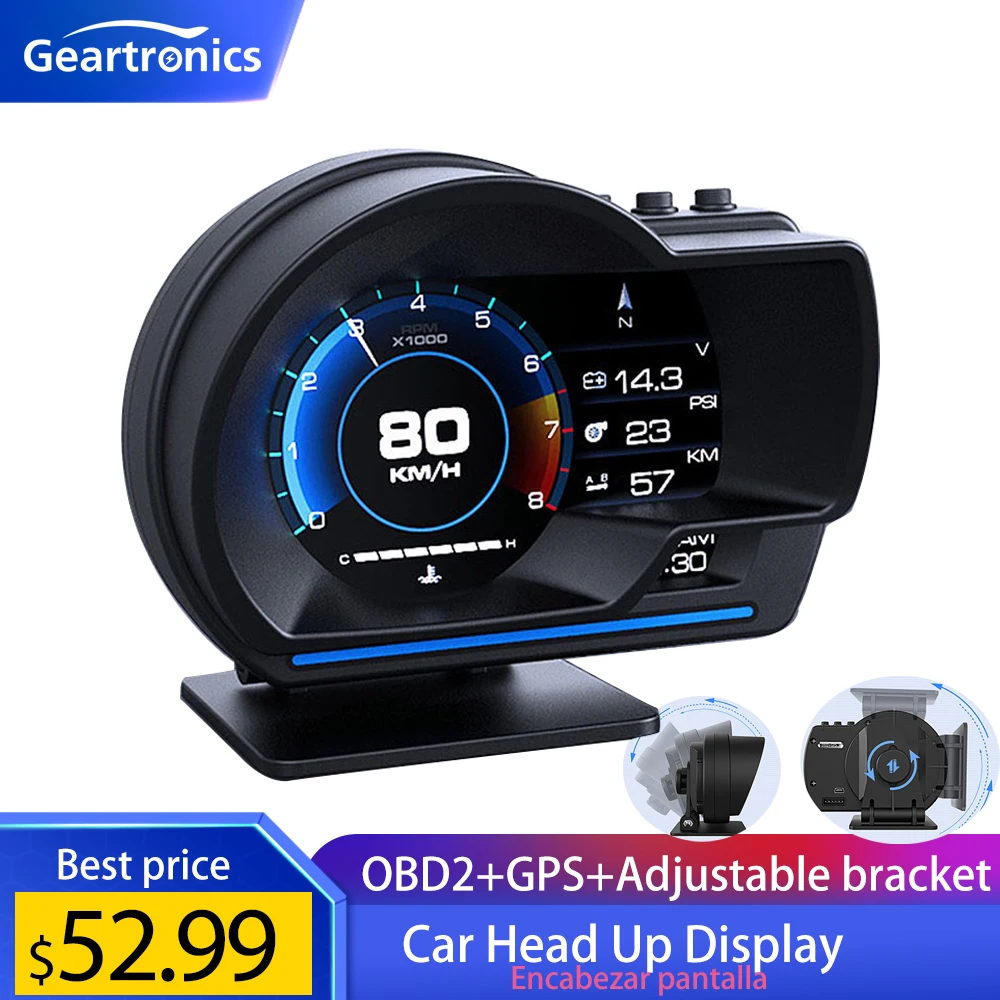 Автомобильный датчик HUD цифровой одометр дисплей новейший автоматический OBD2 + GPS