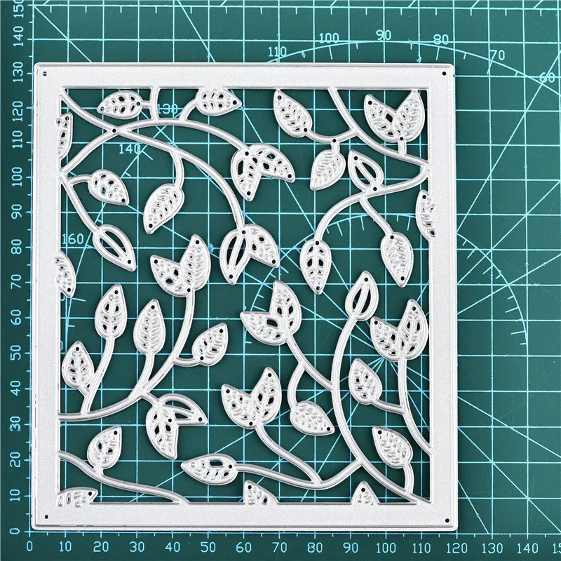 DiyArts прошитая листва прямоугольная рамка штампы металлические Вырубные штампы DIY Выгравированные штампы изготовление бумажных карточек Скрапбукинг тиснение