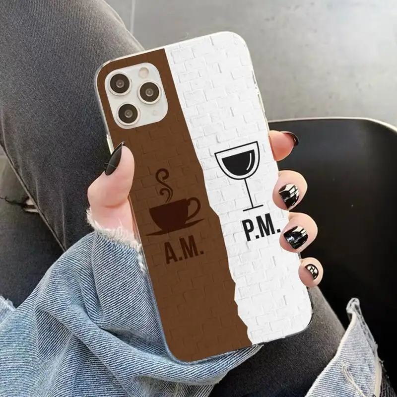 

YNDFCNB Coffee Wine Cup Phone Case for iPhone 11 12 pro XS MAX 8 7 6 6S Plus X 5S SE 2020 XR case