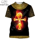 2021, для лета, хипстер футболка Древнего Египта АНК символы 3D с принтом Harajuku футболки с коротким рукавом в стиле унисекс повседневные топы KJ0153