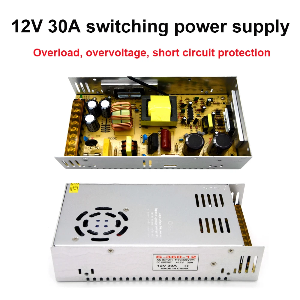 DAC 220 V вход DC 12 30A выход 360 W источник питания импульсный для камеры безопасности |