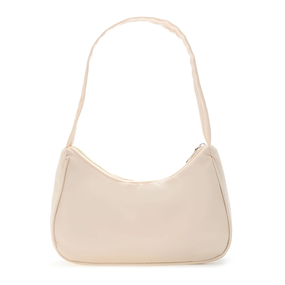 

Fashion Exquisite Shopping Bags Women Fashion Solid Color Nylon Hobos Bag Ladies Simple Zipper Underarm Bags