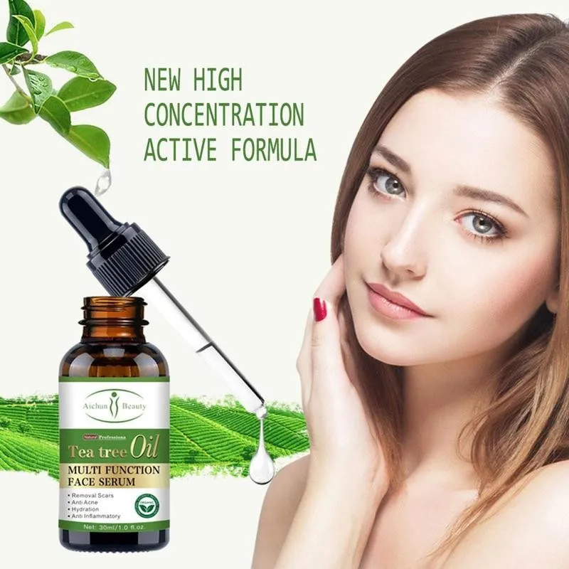 

30ML Hot Tea Tree Essential Oil Moisturizing Massage Oil Control Fade Acne Marks Shrink Pores Repair Moisturizing Skin Care