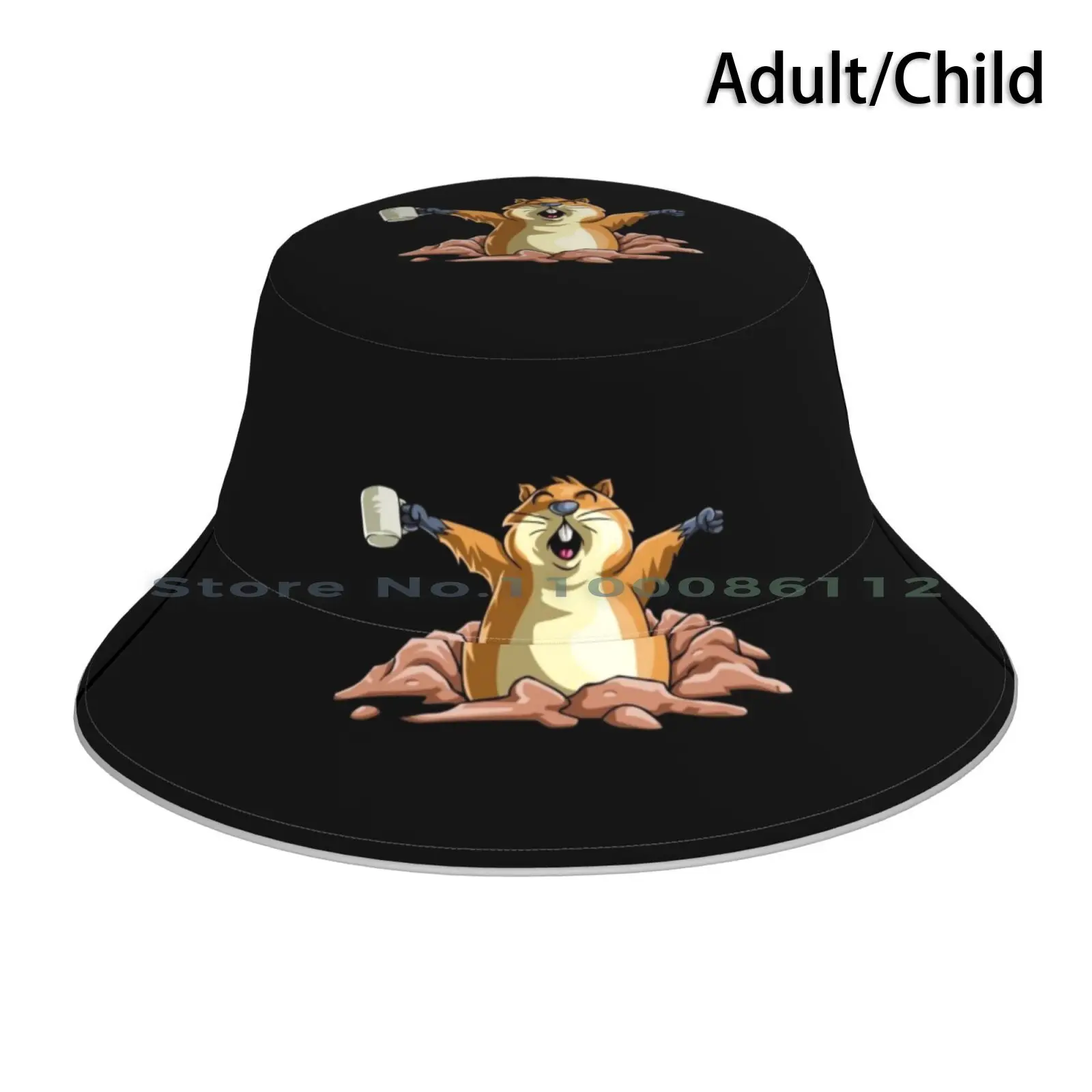 

Good Morning Groundhog Coffee Bucket Hat Sun Cap Birthday Funny Humorous Happy Groundhog Day Coffee Foldable Outdoor Fisherman
