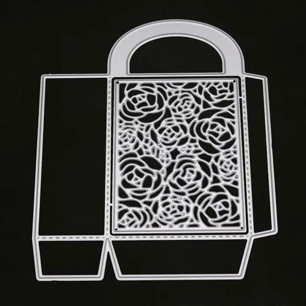 

Gift Box Scrapbooking Flowers Decoration Metal Cutting Dies Cut Die Hollow Stencil And Stamps For DIY Embossing Card Making Dies