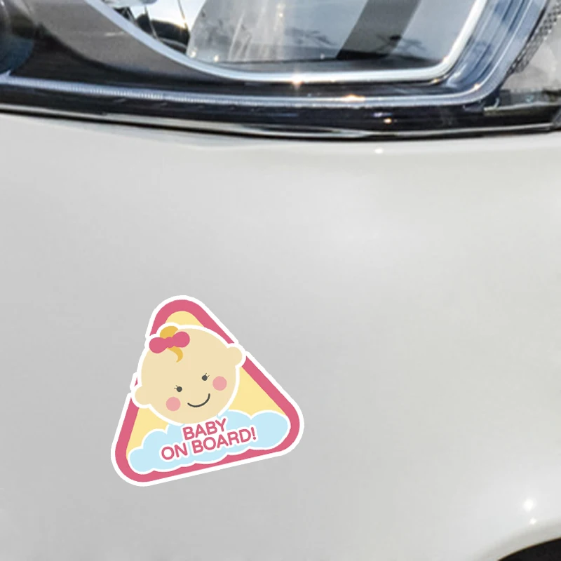 Мультипликационные предупреждающие автомобильные наклейки Aliauto милые детские