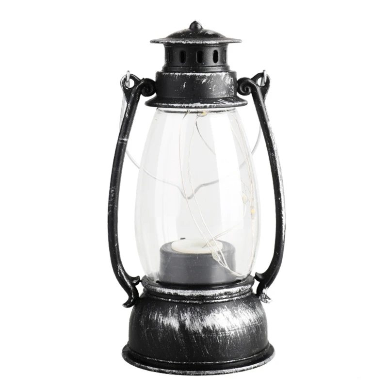 Винтажный урагановый фонарь Neko подвесной светильник на батарейках Ретро