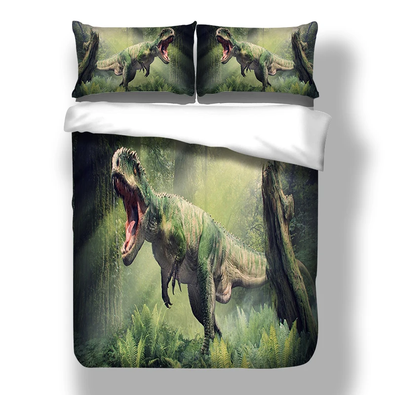 3D постельное белье с изображением динозавров наборы мультфильм пододеяльник