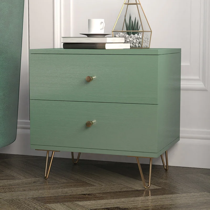 

INS скандинавский прикроватный столик из искусственной кожи простой современный шкафчик для хранения в спальню светильник роскошный мини ш...