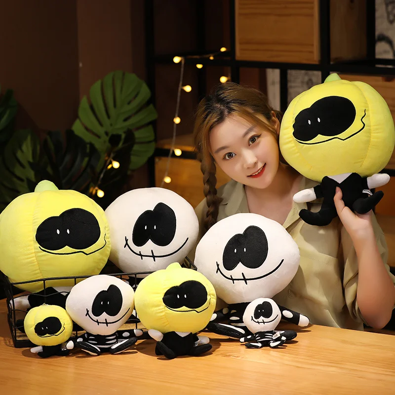 

10/20/30cm Funny Plush Friday Night Funkin Toys Hot Game Anime Pumpkin Dolls Spooky Month Skid & Pump Baby Halloween Xmas Gift