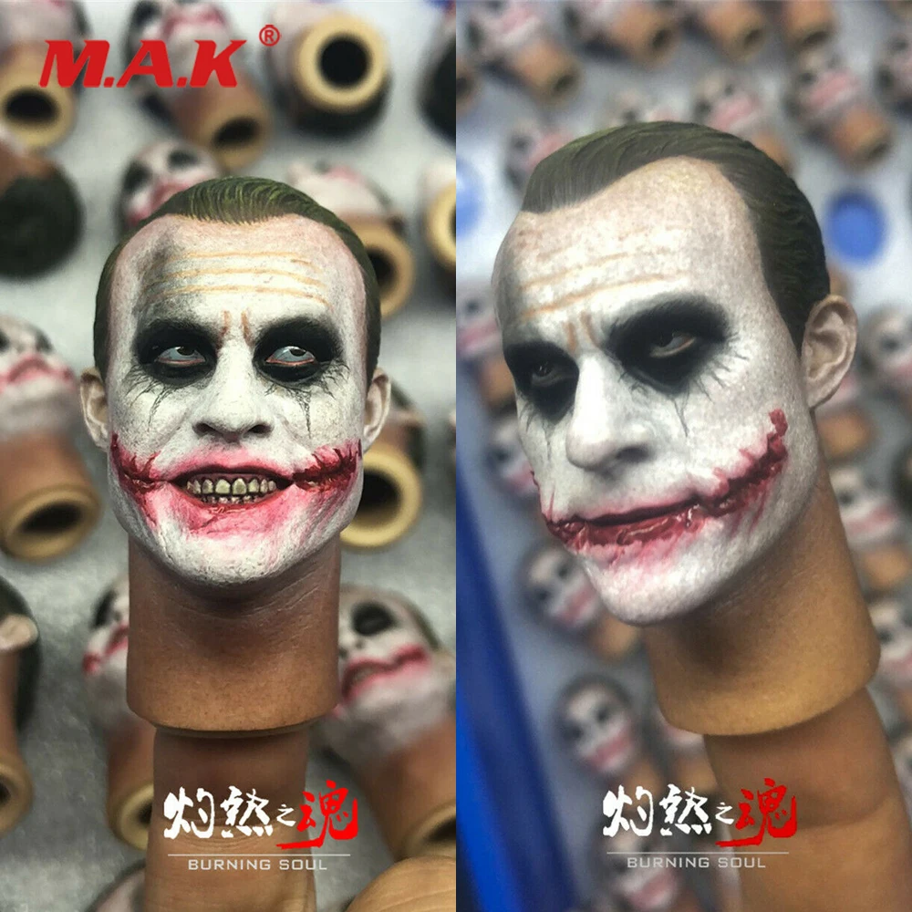 Голова клоуна Heath 1/6 лепка с головой подходит для мужской фигуры 12 дюймов