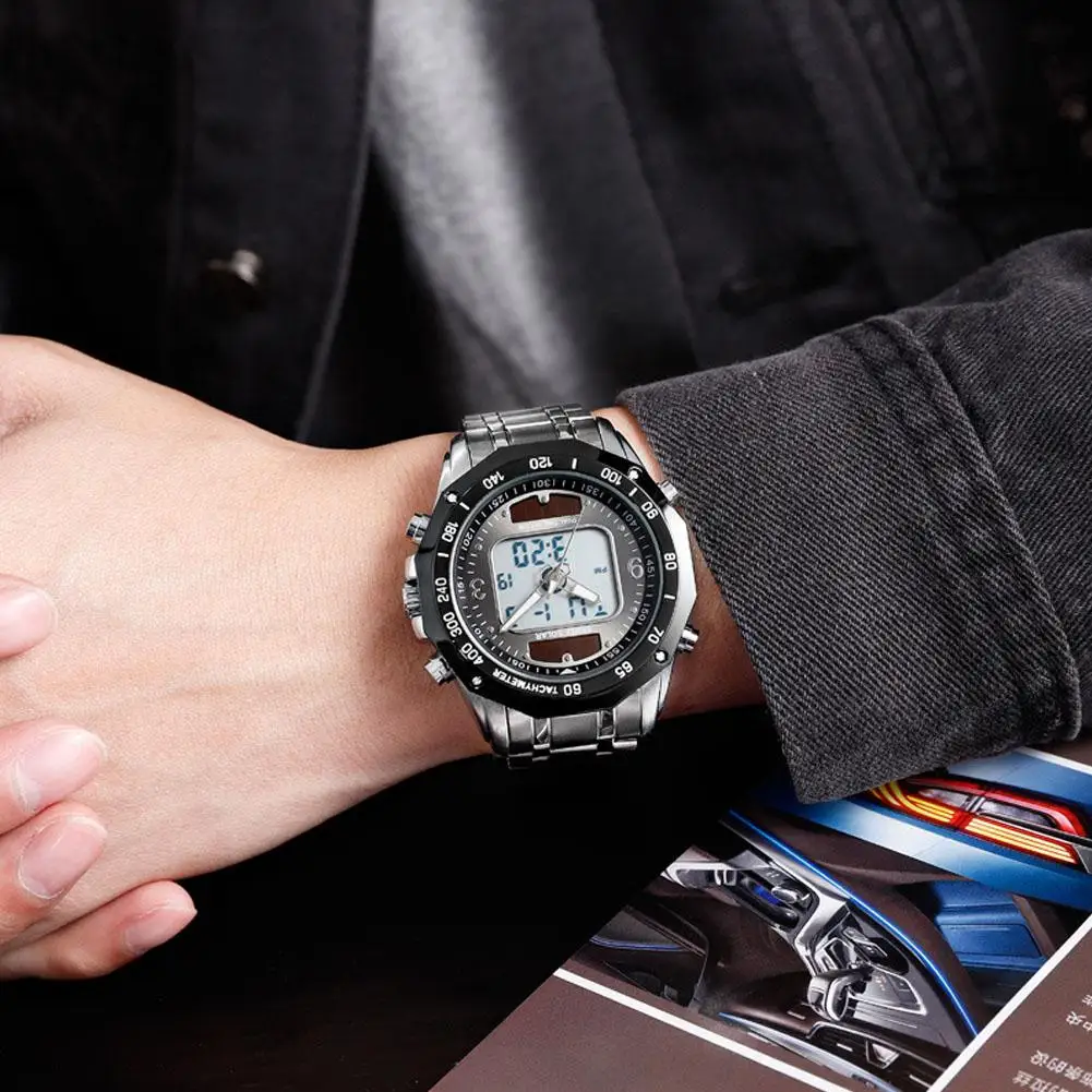 

SKMEI 1493 Double Display Electronic watch Sports Electric Movement Dual Display Quartz Men Wristwatch Christmas New Year Gift