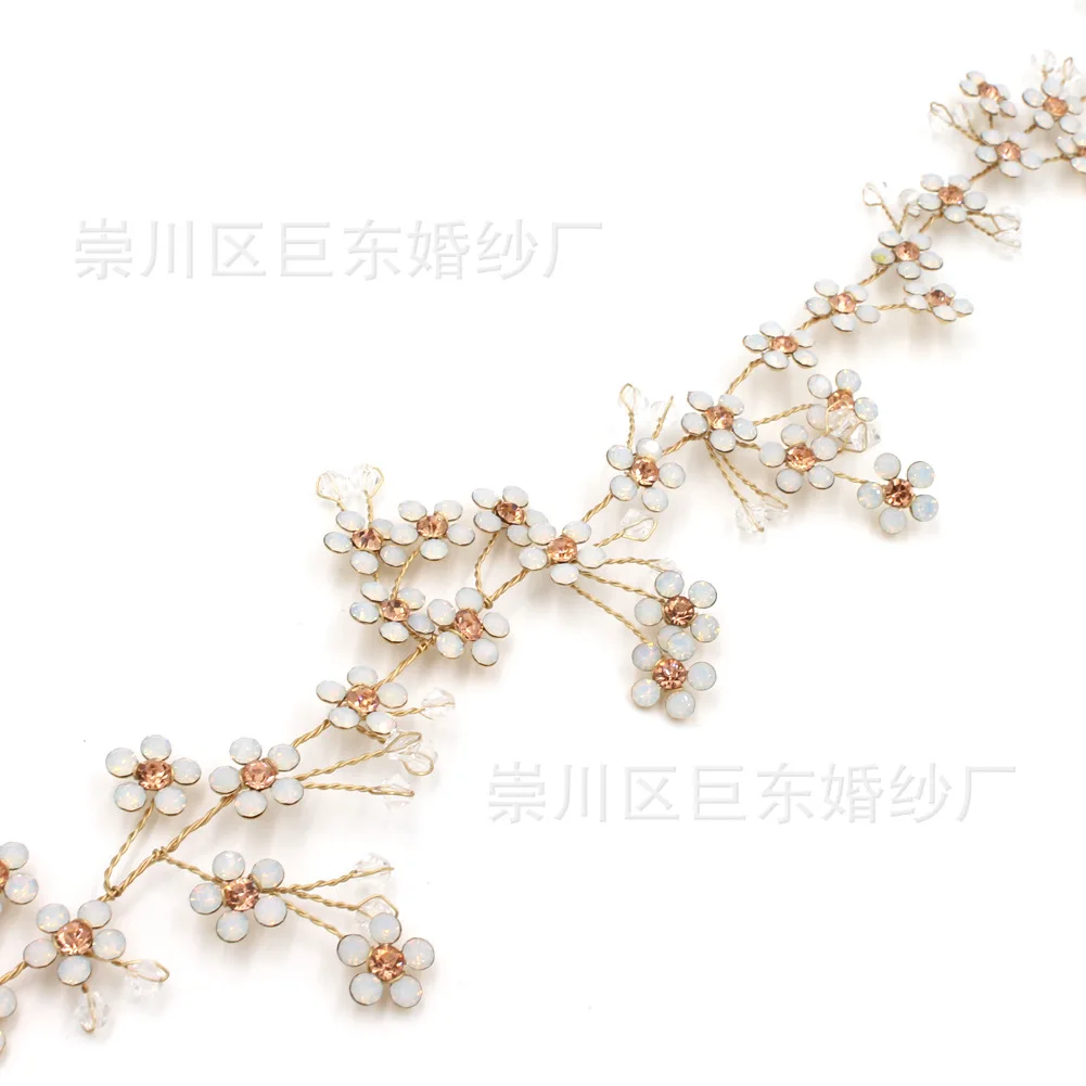 

Le Liin Bride Opal Crystal Flower Hair Vine Wedding Hair Accessories Wedding Headdress Hair Accessories