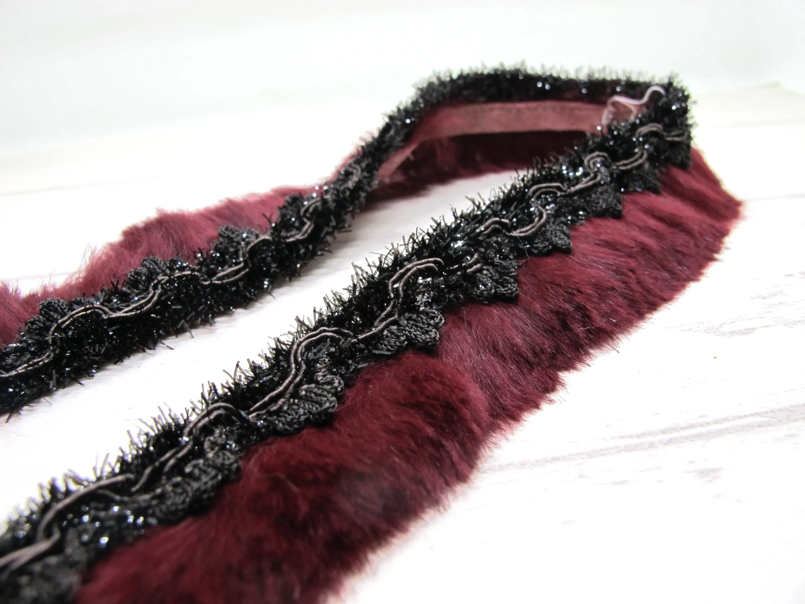 Кроличья отделка из синели и ленты 35 мм|Мех| |