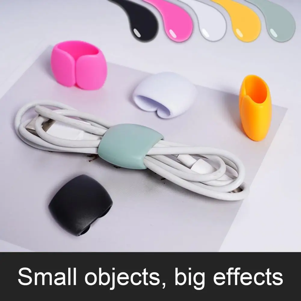 

Mini 1 Box Practical Headphone Data Cord Holder Portable Cable Holder Flexible for Desktop