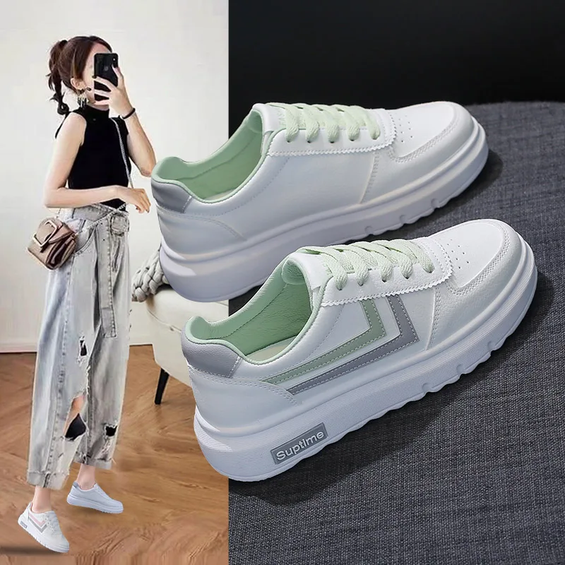 

White Shoes Female Korean All-match Platform Breathable Student Casual Shoes Women Sports Running Sneakers Gym Shoes