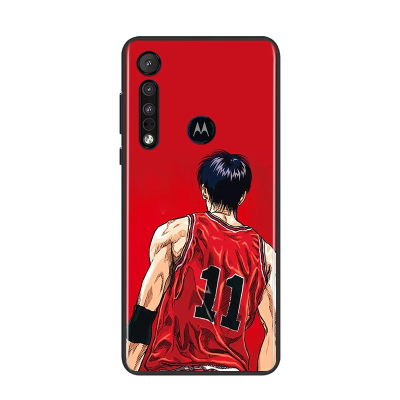 

Cartoon Anime Slam Dunk for Motorola G9 G8 G Edge One E7 E6 Power Lite Marco Hyper Fusion Plus Play Black Phone Case