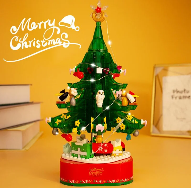 SEMBO идеи серии Рождественская елка с музыкальной шкатулкой Модель Набор