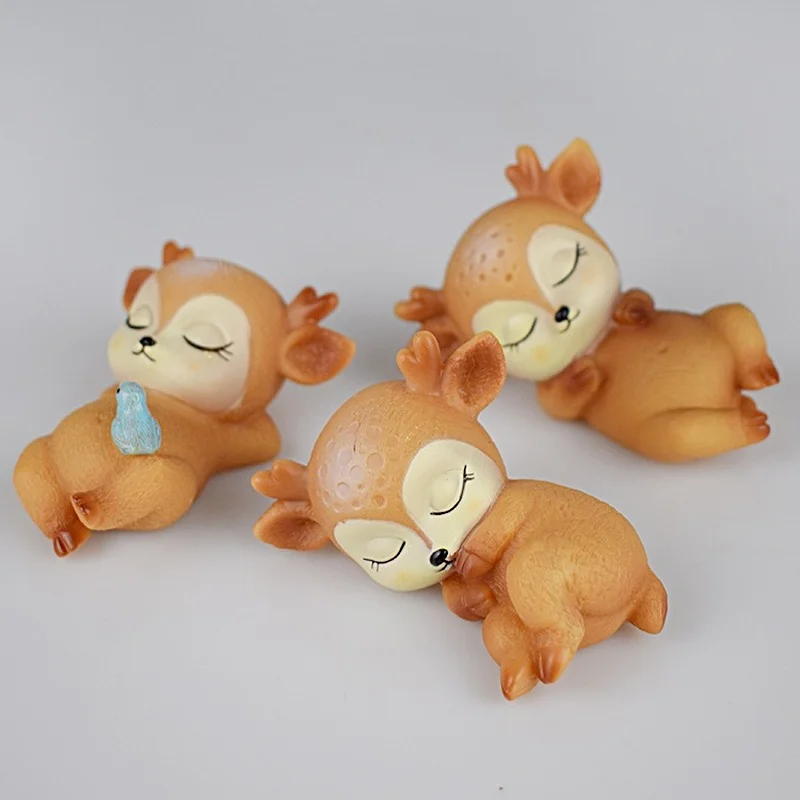 Силиконовая 3D формочка в виде оленя для сна гипсовая смола инструменты украшения