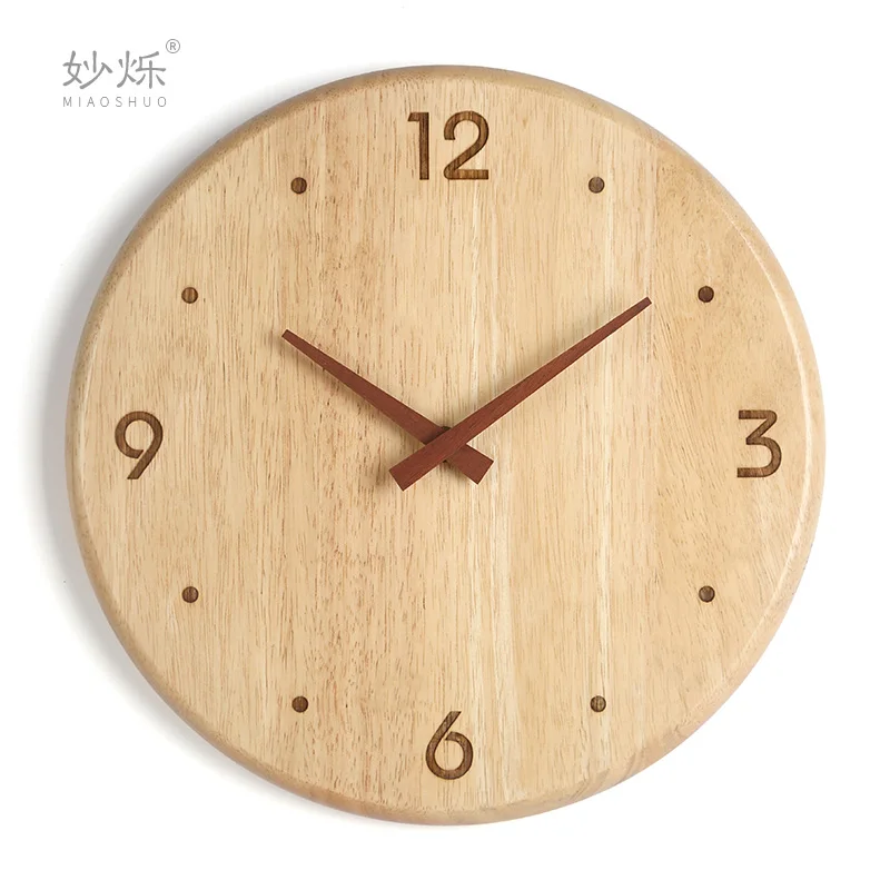 

Wooden Creative Wall Clock Nordic Japanese Simple Design Wall Clock Silent Modern Zegarek Na Sciane House Supplies DE50ZB