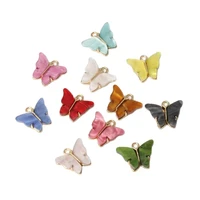 10pcslot 16x14x4mm colorful resin acrylic butterfly charms pendant diy handmade jewelry making necklaces earrings accessories