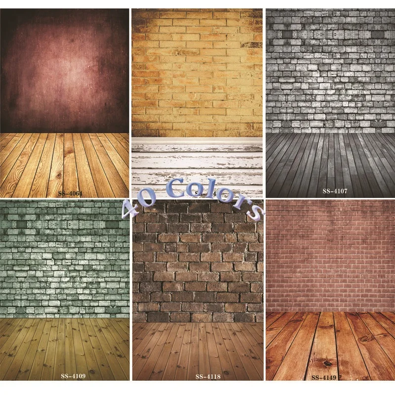 

Vinyl Custom Photography Backdrops Brick Wall and floor Theme Photo Studio Background 20026SS-6621