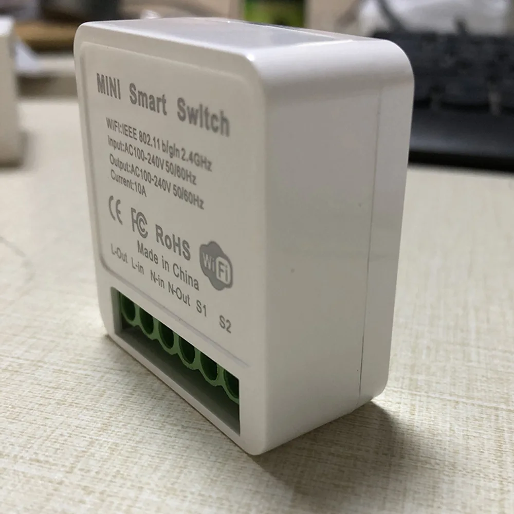 

Tuya WiFi Smart Switch 16A DIY Mini Module Panel Upgrade Remote Control Work with Alexa Google Home No Hub Required Small