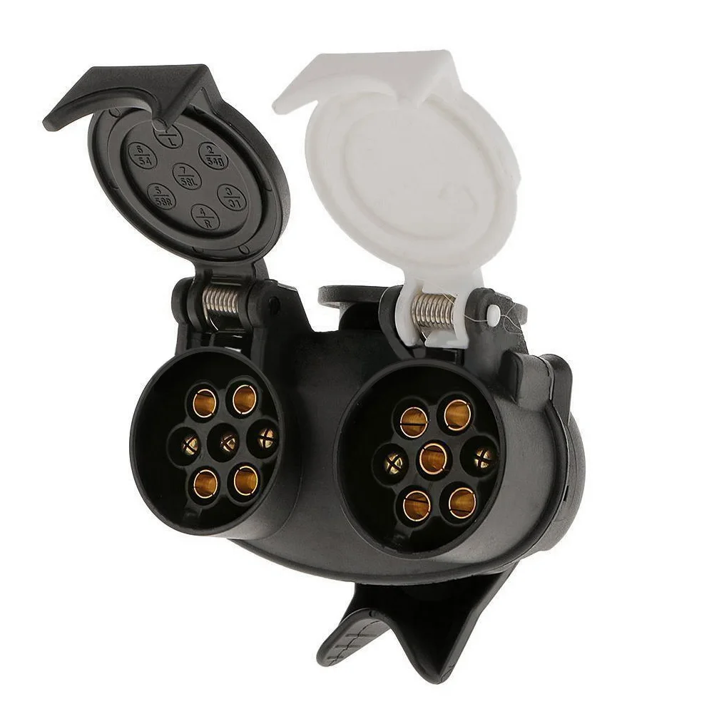 Durable Waterproof 13 Pin to 7 Euro Trailer Towing Ca-ravan Dual Socket Plug Adapter Connector | Автомобили и мотоциклы