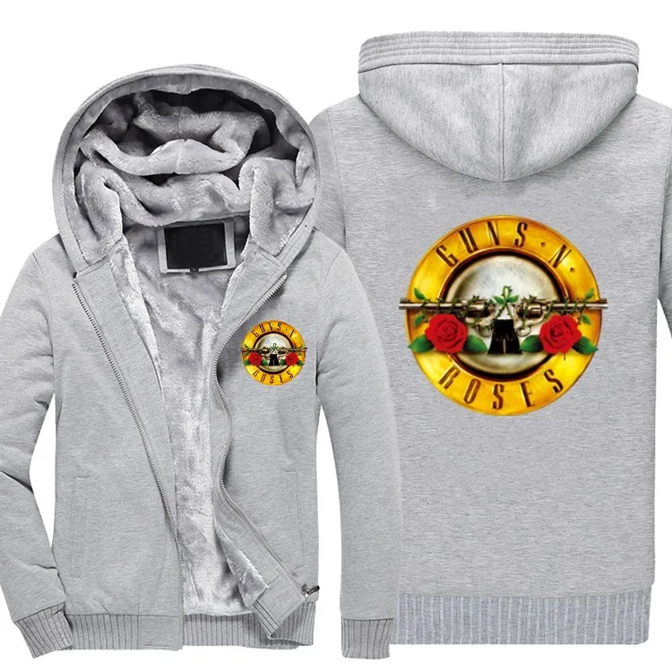 Мужская стеганая куртка с капюшоном свитшоты Guns N Roses 'Roses и новые мужские