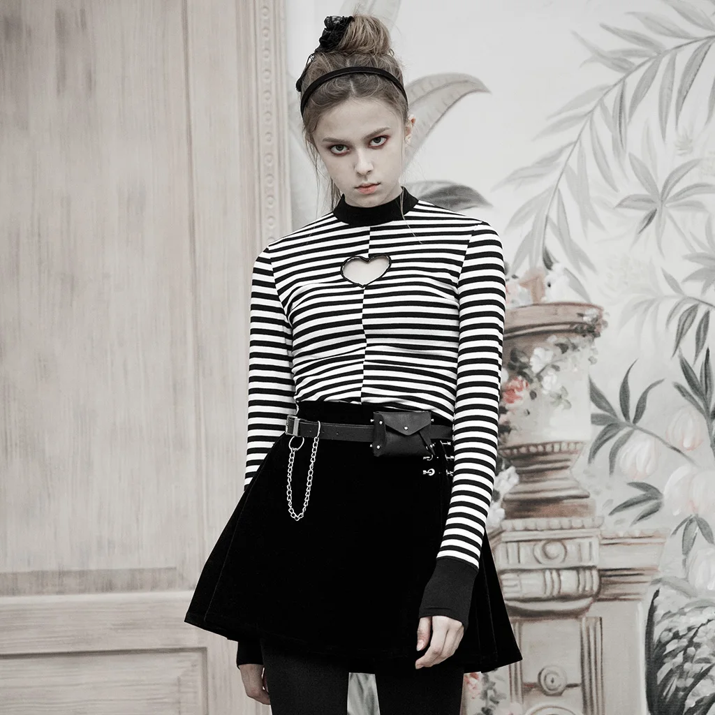 Женская хлопковая футболка в полоску Повседневная облегающая с вертикальным